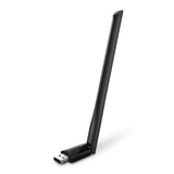TP-Link AC600 USB WiFi Adapter for Desktop PC - USB Wireless Adapter for PC | WiFi dongle for PC with 2.4GHz, 5GHz High Gain Dual Band 5dBi Antenna, Supports Win11/10/8.1/8/7/XP, Black (Archer T2U Plus)
