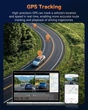 4K+4K Dual Dash Cam Front and Rear, Free 128GB Card, Starlight Night Vision | Dual-Channel Recording, 5.8GHz WiFi, 20MB/s Download Speed, GPS, 3" IPS Screen, Collision Sensor, 24H Parking Mode