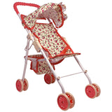 My First Baby Doll Stroller for Kids Ages 3+ | Toy Stroller with Bottom Storage Basket, Foldable Frame, Canopy, Seatbelt