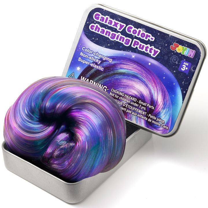 JOYIN Galaxy Color-Changing Putty, Slime for Kids 4.2oz, Therapy Putty, Fidget Toys Adults, Squishy Sensory Toys for Kids, Anxiety Stress Relief Gifts for Adults, Desk Fidgets, Halloween, Christmas