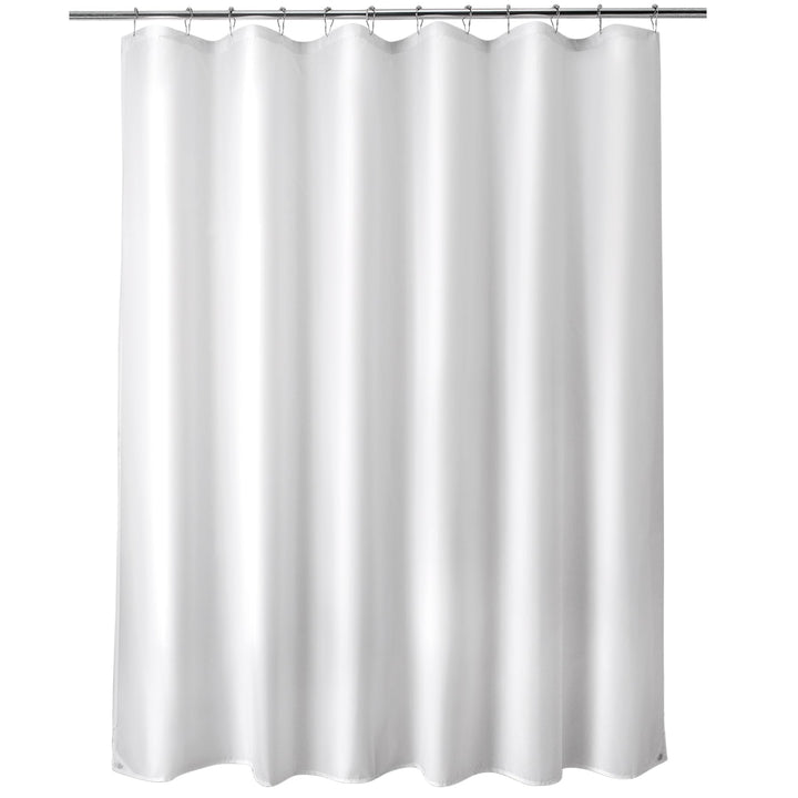 Titanker Waterproof Fabric Shower Curtain Liner Washable, Cloth Shower Liner with Magnets, White Shower Liner Soft Fabric, Lightweight Shower Curtain Liner, 70x72 Inches