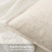 MIULEE Decorative Euro Sham Pillow Covers 26x26 Natural Beige | Boho Farmhouse​ ​Neutral Couch Throw Pillows for Bed, Pack of 2 Accent Modern Pillowcases, Sofa Livingroom Home Decor