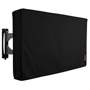 iBirdie Outdoor TV Cover 52 to 55 inch Weatherproof and Waterproof | Black, 52"L x 31"H Cover Size, 600D Thick Fabric, Outside Flat Screen Protector with Bottom