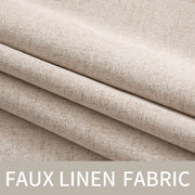 MIULEE 100% Blackout Linen Curtains for Bedroom 52x84 Inches Natural Beige | Room Darkening, Light Blocking, Thermal Insulated, Grommet Top, Linen Textured, Window Curtains for Living Room, 2 Panels