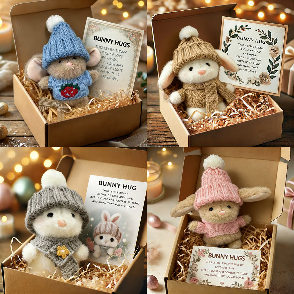🎉Special Sale🐇Handmade Mini Bunny Hug Cute Easter Gift🎁
