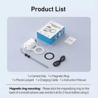 TELESIN Fun Shot Magnetic Phone Camera Grip & Magnetic Selfie Light Bundle Kit
